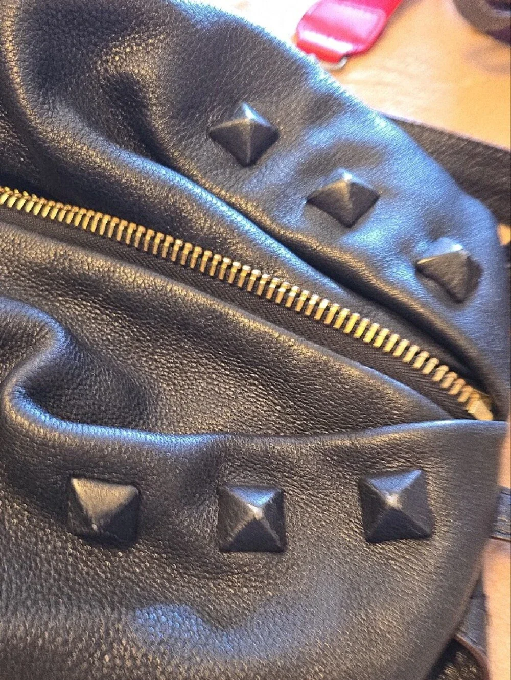 Aimee Kestenberg Black Studded Pebble Leather Backpack - Women